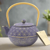 Light blue glazed teapot